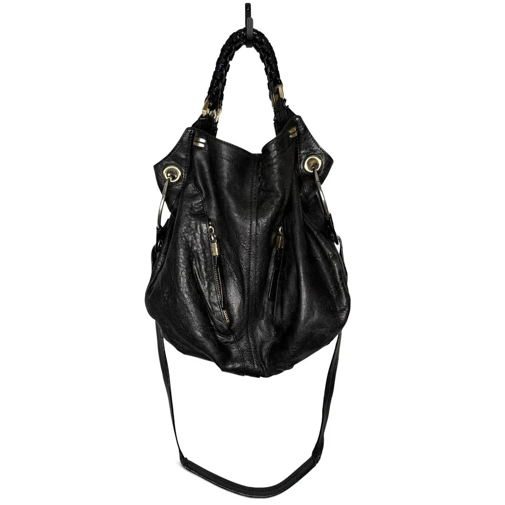 OrYany Leather Bag Slouchy Soft Biker Hobo Crossbody Handbag Large $585 Italy